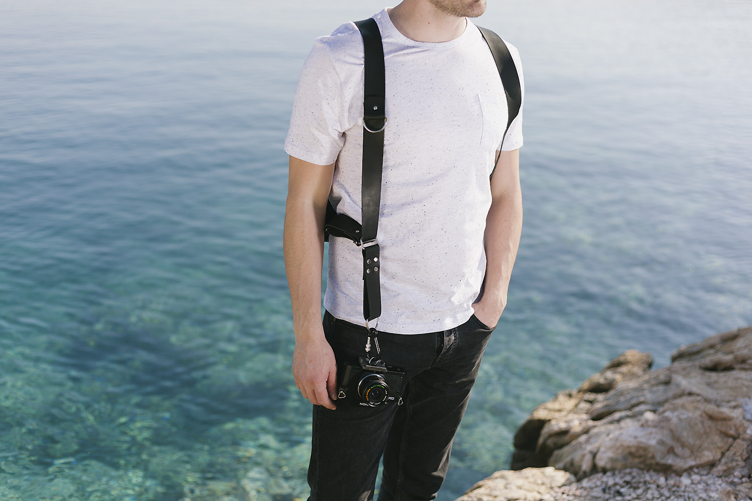 ROSTOCK PHOTOGRAPHY - Black Leather Photography Backpack