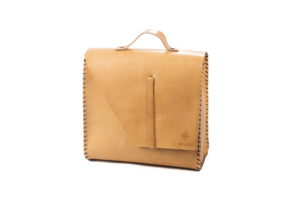 Beige Leather Backpack