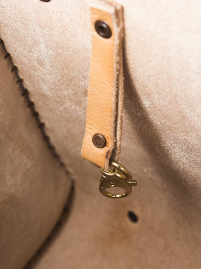 Beige Leather Backpack