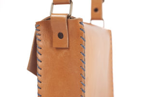 Beige Leather Shoulder Bag